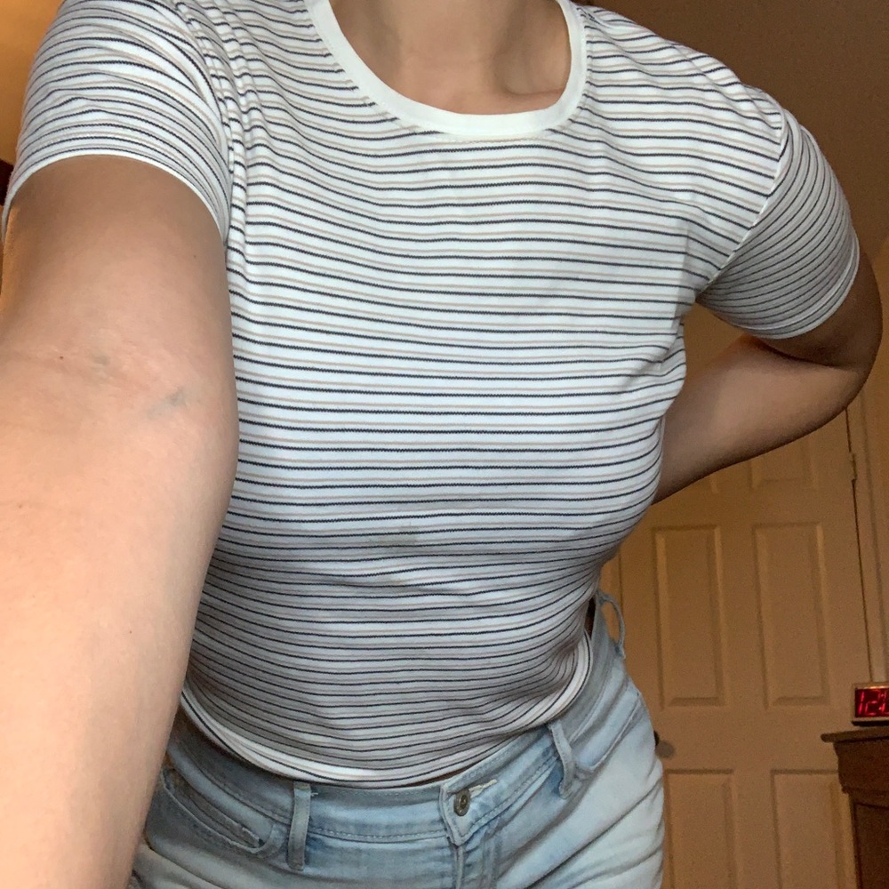 Vintage White Stag striped shirt (: